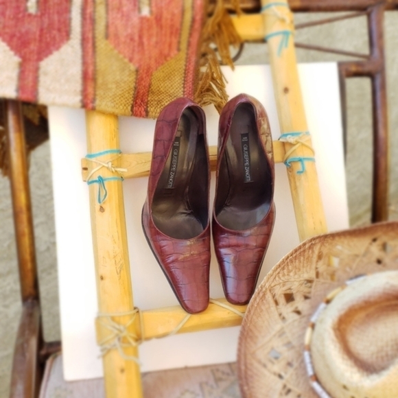 Giuseppe Zanotti Vintage Brown Croc Embossed - Picture 10 of 16